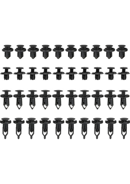 40 Adet Araba Perçin Raptiye Tutucu Itme Pimi Gövde Koruyucu Perçin Trim Kalıplama Tutucu Klip Aksesuarları Kiti (Yurt Dışından)