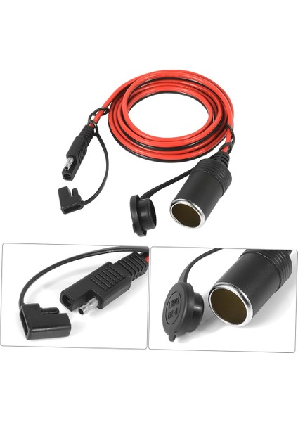 12 V 20A Sae Çakmak Soketi Araç Şarj Dişi Konnektör Fişi Su Geçirmez 2 Pin Hızlı Bırakma Bağlantı Kesme Adaptörü 1.5 M Sigortalı Uzatma Kablosu (Yurt Dışından) fiyatları