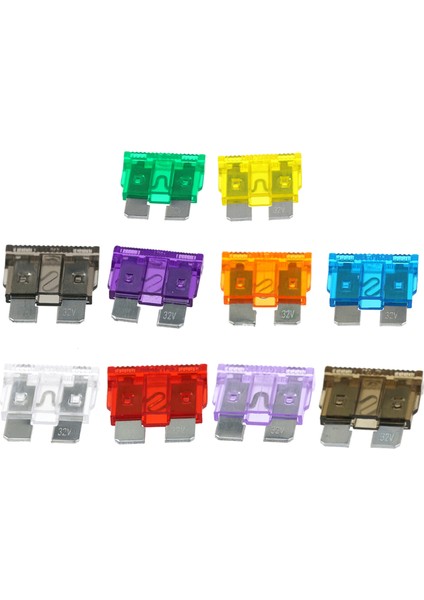 100 Adet Araba Sigortaları Çeşitler Kiti Bıçak Tipi Otomotiv Sigortaları Standart ve Mini Boyut 2/3/5/7.5/10/15/20/25/30/35A Araba/rv/kamyon/motosiklet/tekne Için Yedek Sigortalar (Yurt Dışından) modelleri