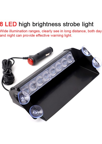 Araba Kamyon Strobe Işık 8 LED Vantuz Lambası Ön Cam Trafik Danışmanı Araba Araç Kamyon Için 3 Yanıp Sönme Modu ile Güvenlik Uyarı Işığı (Yurt Dışından) fırsatları