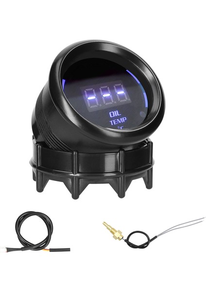 52MM Yağ Sıcaklık Ölçer Araba Dijital Metre LED Ekran 40-140 ° Araba Kamyon Motosiklet Için Sensör Alarm Fonksiyonu ile (Yurt Dışından)