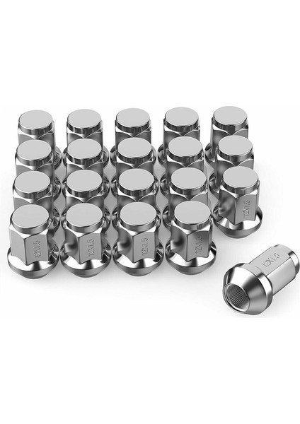 20 Adet Bijon Somunları Bulge Acorn 12X1.5 Krom Bijon Somunu ile Uyumlu F-Ord F-Usion F-Ocus E-Scape (Yurt Dışından)