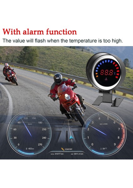 52MM Su Sıcaklık Ölçer Araba Dijital Metre LED Ekran 0-120 ° Sensör Alarm Fonksiyonu ile Araba Kamyon Motosiklet Için (Yurt Dışından) indirimleri