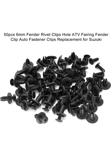 50 Adet 6mm Çamurluk Perçin Klipleri Delik Atv Fairing Çamurluk Klip Oto Raptiye Klipleri Yedek Suzuki Için (Yurt Dışından) fiyatları