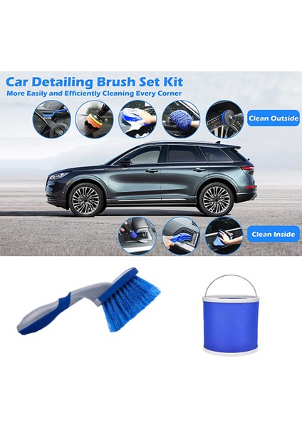 10 Adet Araba Yıkama Temizleme Araçları Seti Otomobil Detaylandırma Fırçası Dash Silgi Fırçası Yıkama Eldiveni Havlu Iç Dış Temizlik Için Saklama Çantası ile Katlanabilir Kova (Yurt Dışından) fiyatları
