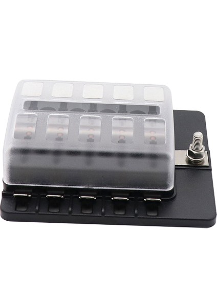 Araba Tekne Deniz Trike 12V 24V Için LED Uyarı Işığı Kiti ile 10 Yollu Blade Sigorta Kutusu Tutucu (Yurt Dışından)