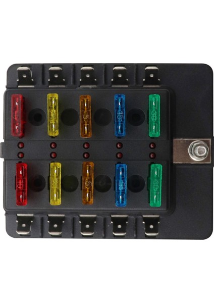 Araba Tekne Deniz Trike 12V 24V Için LED Uyarı Işığı Kiti ile 10 Yollu Blade Sigorta Kutusu Tutucu (Yurt Dışından) fiyatları
