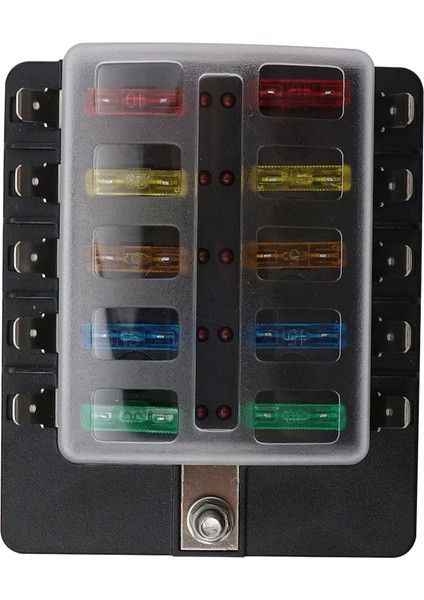 Araba Tekne Deniz Trike 12V 24V Için LED Uyarı Işığı Kiti ile 10 Yollu Blade Sigorta Kutusu Tutucu (Yurt Dışından) modelleri