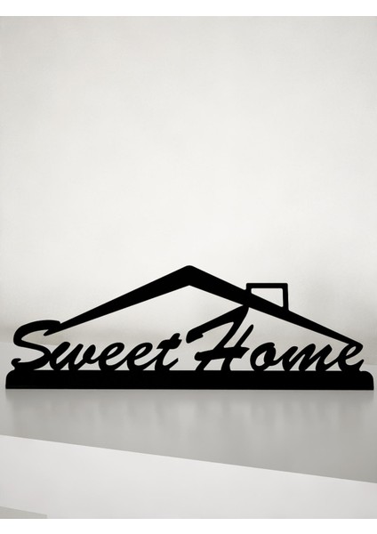 Sweet Home Metal Masa Süsü - Biblo - Siyah