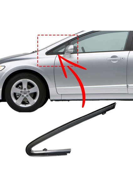 Honda Civic Fd6 Ön Kelebek Camı Kenar Çıtası 2007 2012 Sol fiyatları