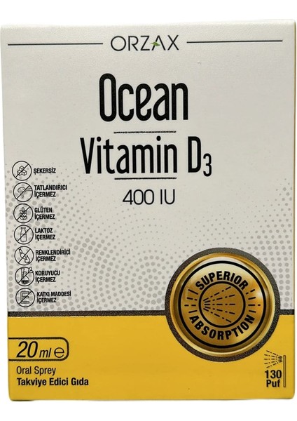 Ocean Vitamin D3 400 IU Sprey 20ml