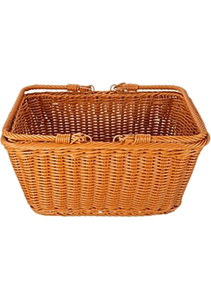 Dayanıklı Yapay Rattan El Yapımı Taşınabilir Piknik Sepeti Rattan Dokuma Süpermarket Alışveriş Sepeti Rattan Sepet (Yurt Dışından)