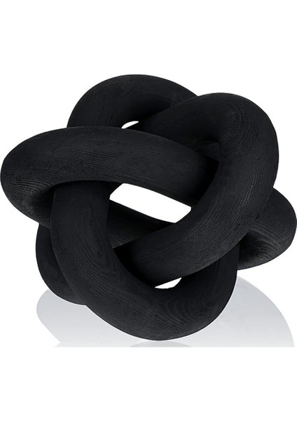 Ahşap Zincir Bağlantı Dekoru 3 Bağlantı Ahşap Düğüm Dekor El Oyma Dekor Modern Çiftlik Evi Raf Dekor Boho Siyah (Yurt Dışından) fiyatları