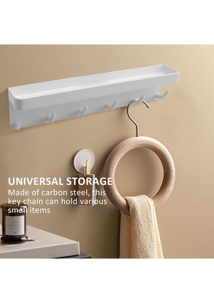 Kancalar Duvara Montaj ve Duvar Dekoratif Için Anahtar Tutucu, Giriş Yolu Çamur Odası, Koridor, Mutfak, Ofis Beyaz Için Anahtarlık Organizatör (Yurt Dışından) indirimleri