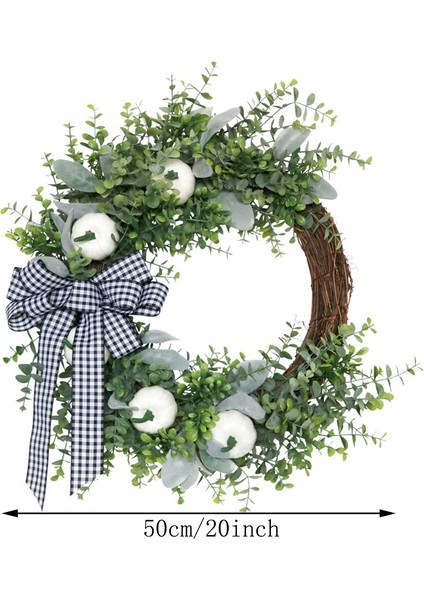 Yapay Okaliptüs Kabak Çelenk Ön Kapı Duvar Pencere Şömine Çiftlik Evi Ev Noel Cadılar Bayramı Dekorasyon (Yurt Dışından) fiyatları