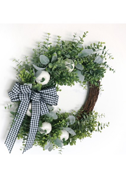 Yapay Okaliptüs Kabak Çelenk Ön Kapı Duvar Pencere Şömine Çiftlik Evi Ev Noel Cadılar Bayramı Dekorasyon (Yurt Dışından) indirimleri