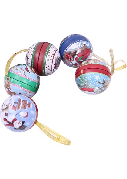 Şeker Topu Kolye Teneke Hediye Kutusu Biblo Takı Şeker Noel Şeker Kutusu Yılbaşı Dekoru Noel Ağacı Süsler (Yurt Dışından)