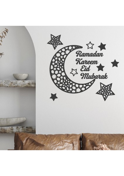 Ramazan Kareem Çıkartmalar Süslemeleri Duvar Eid Mubarak Ev Dekor Için Burcu Yatak Odası Ön Oda Hilal Kristaller Sanat A (Yurt Dışından) fırsatları