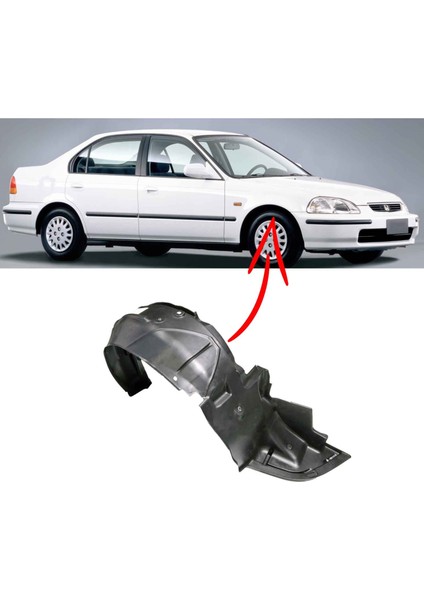 Honda Civic Ies Çamurluk Davlumbazı Sağ 1996-2001 Orjinal Kalitede