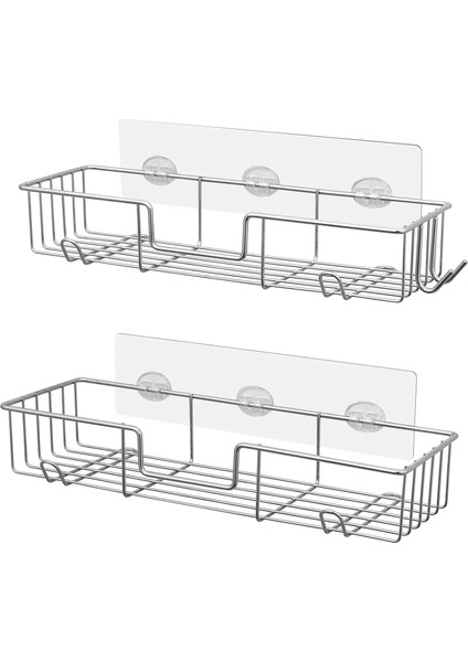 Kancalı Duş Rafı, Banyo Depolama Için Sondaj Yapışkanlı Duş Rafı, Paslanmaz Duş Organizatör 2 Paket (Yurt Dışından) fiyatları