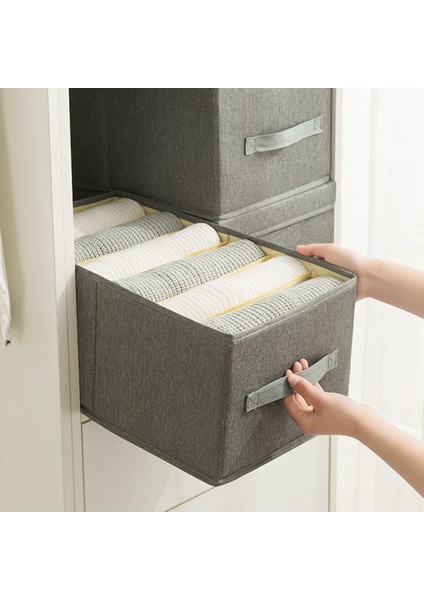 Giysi Saklama Kutusu Kumaş Kapaksız Çekmece Dolap Katlanır Pamuk Keten Bitirme Kutusu Yurdu Ev Saklama Kutusu (Yurt Dışından) fiyatları