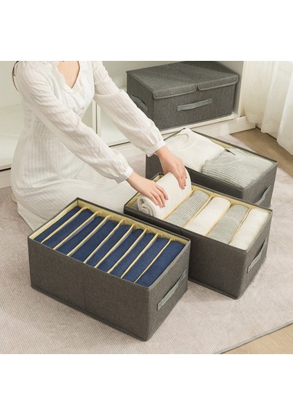 Giysi Saklama Kutusu Kumaş Kapaksız Çekmece Dolap Katlanır Pamuk Keten Bitirme Kutusu Yurdu Ev Saklama Kutusu (Yurt Dışından) fırsatları