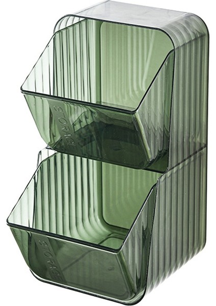 Masaüstü Raf Duvara Monte Çay Poşeti Saklama Kutusu Toz Geçirmez ve Yüksek Kaliteli Çok Fonksiyonlu Şeffaf, Yeşil (Yurt Dışından) fiyatları