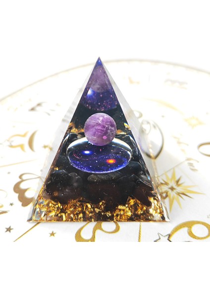 5 cm Kristal Çakıl Piramit El Sanatları Topu Starlight Tai Piramit Ev Masaüstü Dekorasyon El Sanatları (Yurt Dışından)