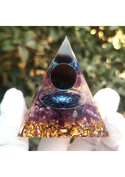 5 cm Kristal Çakıl Piramit El Sanatları Topu Starlight Tai Piramit Ev Masaüstü Dekorasyon El Sanatları (Yurt Dışından)