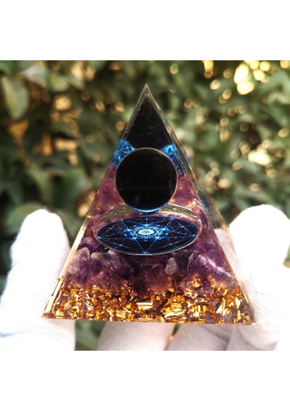 5 cm Kristal Çakıl Piramit El Sanatları Topu Starlight Tai Piramit Ev Masaüstü Dekorasyon El Sanatları (Yurt Dışından)