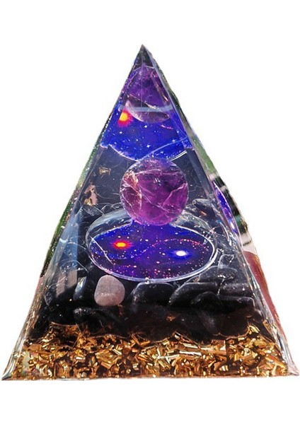 5 cm Kristal Çakıl Piramit El Sanatları Topu Starlight Tai Piramit Ev Masaüstü Dekorasyon El Sanatları (Yurt Dışından)