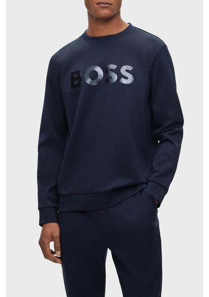 Logolu Pamuklu Bisiklet Yaka Relaxed Fit Sweat Erkek Sweat 50501198 402