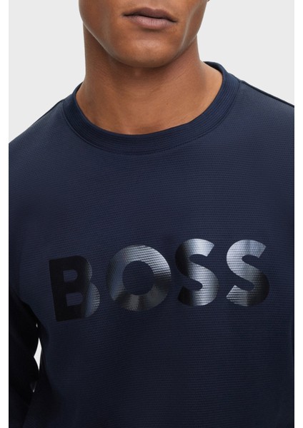 Logolu Pamuklu Bisiklet Yaka Relaxed Fit Sweat Erkek Sweat 50501198 402 fiyatları