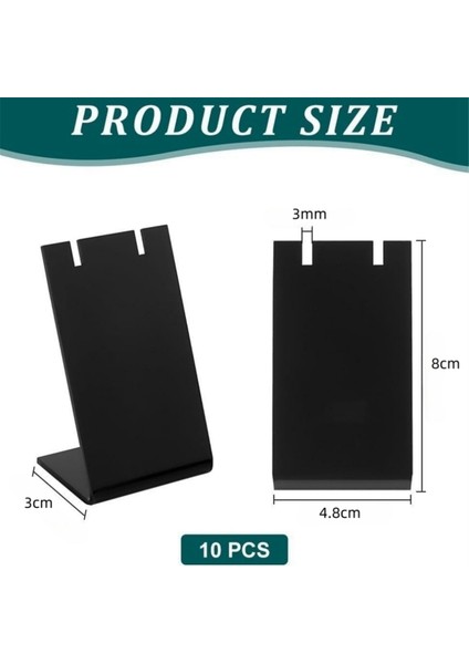 10 Paket Küpe Tutucu Akrilik Kulak Düğme Küpe Vitrin Rafı Organizatör Standı L Şeklinde Küpe Kulak Çıtçıt Rafı (Yurt Dışından)