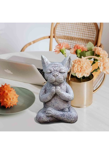 Meditasyon Köpek Heykeli Buda, Fransız Bulldog Meditasyon Heykeli, Meditasyon Bulldog Reçine Süsleme, Yoga Bulldog Süsleme (Yurt Dışından) modelleri