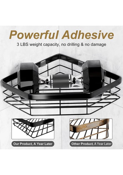 Duş, Delme Yok, 4'lü Paket, Paslanmaz Çelik Duş Sepeti, Sabunluklu Banyo Rafı (Yurt Dışından) indirimleri