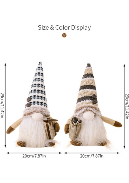 Ev Dekorasyonu Süsleme Işıklar ile Kahve Çekirdeği Gnome Yüzü Olmayan Bebek Süsleme Parlayan Gnome Heykelcik A (Yurt Dışından)