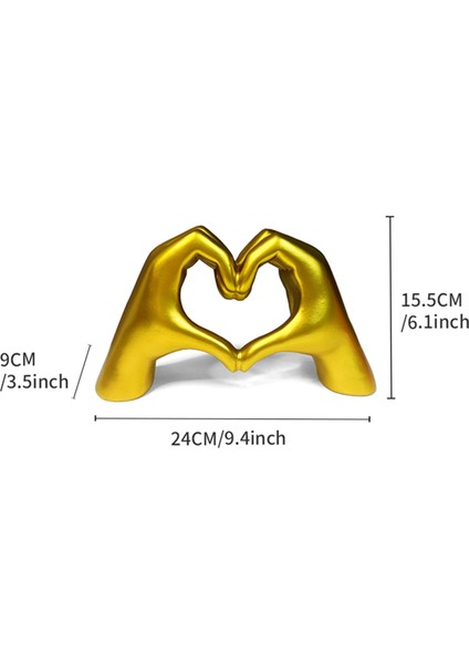 Kalp Eller Heykel Altın Dekor Oturma Odası Yatak Odası Daire Kitaplık Masa, Estetik Romantik Heykeller Dekor (Yurt Dışından) modelleri
