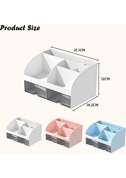 6 Bölmeli ve 2 Küçük Çekmeceli Masa Düzenleyici-Ofis Düzenleyici, Kalemlik Için Masa Saklama Kutusu, Uzaktan Pembe (Yurt Dışından) fiyatları
