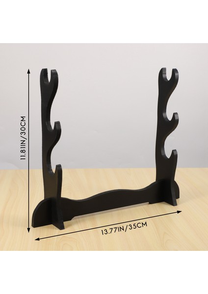3 Katmanlı Samuray Kılıcı Katana Tutucu Stand Braketi Raf Ekran Siyah (Yurt Dışından) indirimleri
