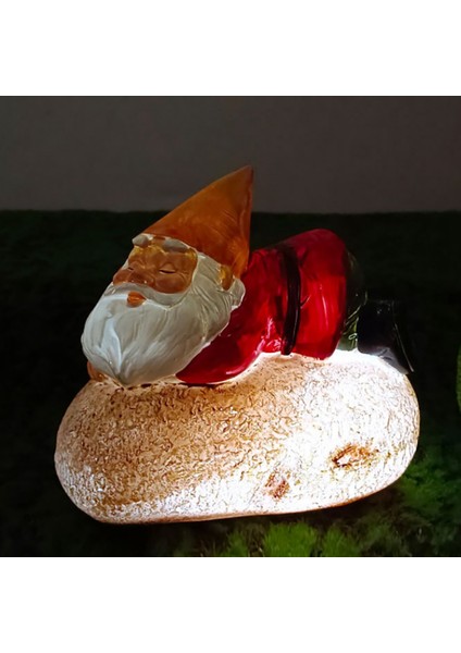 Cüce Madenci Reçine Figürler El Sanatları Açık Su Geçirmez Güneş Gnome Süsler Bahçe Gnome Heykeli Güneş Enerjili B (Yurt Dışından)