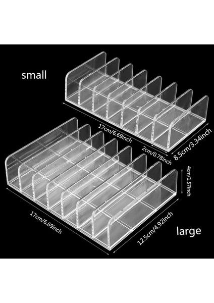 2 Paket Göz Farı Makyaj Paleti Organizatör, 7 Bölüm Bölünmüş Palet Tutucu Ekler Göz Farı Depolama Organizatör (2 Boyut) (Yurt Dışından)