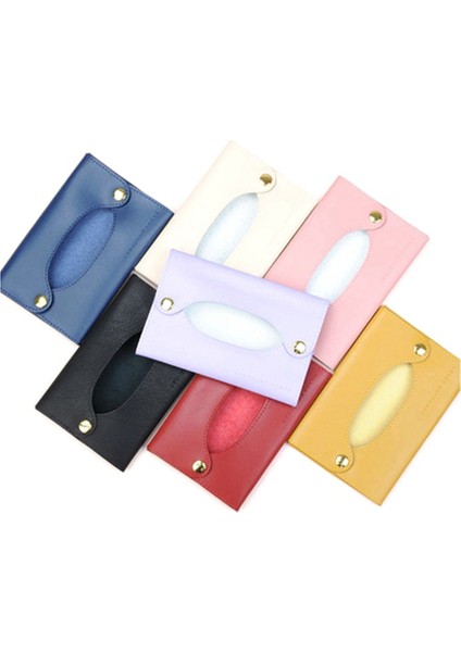 7pack Basit Deri Doku Çanta Küçük Boy Saklama Kutusu Taşınabilir Peçete Kutusu Ayrılabilir (Yurt Dışından)