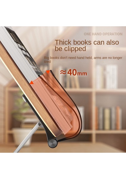 Okumak Için Kitap Standı, 360° Dönen Taban ve Sayfa Klipsli Ayarlanabilir Braket, Katlanabilir Masaüstü (Yurt Dışından) modelleri