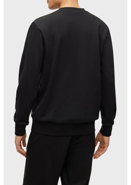 Şeritli Organik Pamuklu Bisiklet Yaka Relaxed Fit Sweat Erkek Sweat 50501498 001