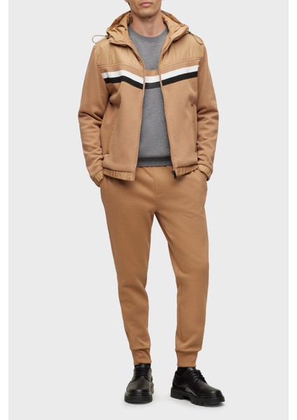 Çizgili Fermuarlı Pamuk Karışımlı Regular Fit Kapüşonlu Sweat Erkek Sweat 50501673 260 modelleri
