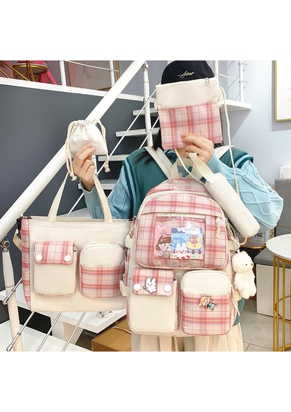 Baırang Beş Parçalı Büyük Kapasiteli Öğrenci Okul Çantası Seti (Yurt Dışından) modelleri