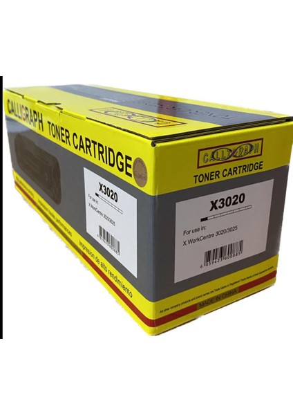 Callıgraph Xerox 3020/WC3025 Yeni Versiyon Chipli Siyah Toner 1500SYF
