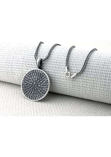 Allah'ın 99 Ismi Yazılı Esmaül Hüsna 925 Ayar Gümüş Kolye fiyatları