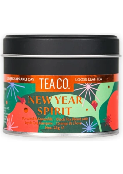 Tea Co New Year Spirit Portakal ve Karanfilli Siyah Çay 25 gr